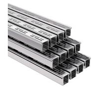 FENGZEQUAN Piccolo Canaletta Scolo Acqua Piovana Acciaio Inox 304, Canalina Lineare per Terrazza, Piscina, Marciapiede - Kit con Griglia di Scolo e Connettore(H8*W4CM/H3.15*W1.57IN)