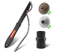 Fengzio Kit Attrezzi Bici, Chiave a Frusta con Bici Chiave Pacco Pignoni, Kit Ca