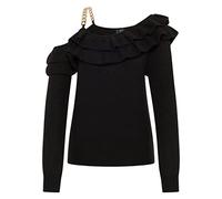 FENIA Maglione Lavorato a Maglia, Nero, M/L Donna