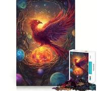 Fenice che risorge dal nido cosmico, puzzle da 1000 pezzi per adolescenti, gioco mentale, momento di relax, taglio premium, regalo artistico (38x52cm)