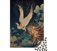 Fenice con una lunga coda che vola nel cielo notturno Jigsaw Puzzle 70x50cm/1000pcs Adulti Puzzle Gioco EduGattoivo Decorazioni Per La Casa