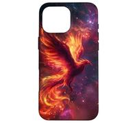 Fenice e fuoco in fiamme con ali infuocate durante Custodia per iPhone 16 Pro Max