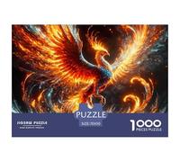Fenice Puzzle 1000 Pezzi Carta Puzzle per Adulti Uccello di Fuoco Gioco di Puzzle 1000 Pezzi Relax Famiglia 70x50cm/1000pcs