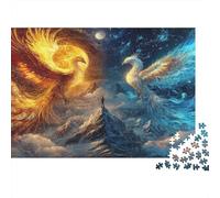 Fenice Rompicapo 1000 Pezzi In Duello Fenice puzzle in Cartone Premium, Un Puzzles Per Giochi Di Puzzle Per Lo Sviluppo Cognitivo, Ideale Per Passatempo Per Anziani,
