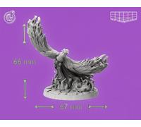 Fenici Miniatura Set Uccello Fuoco Accompagnatore Figura per Ttrpgs Come D 5e