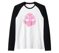 Fenicotteri in Amore Affronta L'Altro Maglia con Maniche Raglan