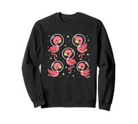 Fenicotteri nello spazio Carino Kawaii Uccelli Flamingo Astronauti Felpa