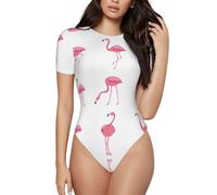 Fenicotteri Su Bianco Onesie Per Le Donne Di Base Adulto Della Tuta Pigiama Tinta Unita Pagliaccetto Per Indumenti Da, Nero , XXL