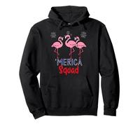 Fenicottero Bandiera Americana 4 luglio Camicia Patriottica Outfit Felpa con Cappuccio