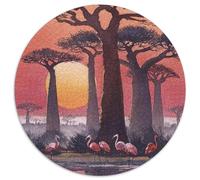 Fenicottero Baobab africano 1000pcs (67.5x67.5cm) Puzzle Adatto Per Adulti E Folla Dai 14 Anni in Su