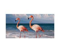 Fenicottero che cammina sulla spiaggia, grande striscione per feste, da appendere alla parete, sfondo per feste di compleanno, per Capodanno, laurea, matrimonio, festa di compleanno, decorazione, 120