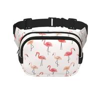 Fenicottero, marsupio alla moda unisex, alla moda, per allenamento, corsa, viaggi ed escursionismo, Nero , Taglia unica