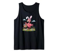 Fenicottero Pasquale Orecchie da Coniglietto Carino Rosa Caccia all'uovo Tropicale Canotta