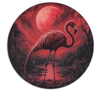 Fenicottero Puzzle 1000 pezzi Foresta di albicocche da Notte sanguinante Rotonda Puzzle Giocattoli Regalo Interessanti Decorazione Casa per Adulti 1000 pezzi (67,5 x 67,5 cm)