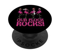 Fenicottero rosa Il nostro gregge si ferma Riunione di PopSockets PopGrip Adesivo