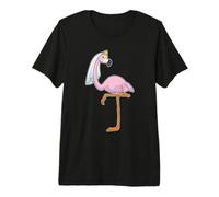 Fenicottero Sposa Velo Matrimonio Maglietta Premium