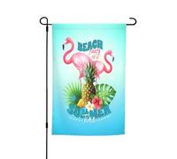 Fenicottero tropicale 45 x 30 cm bandiera decorativa per esterni in poliestere bandiera esterna perfetta per la decorazione del giardino o del patio