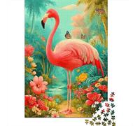 Fenicottero Tropicale Puzzle 1000 Pezzi Carta per Adulti Giungla Colorata Gioco di Puzzle 1000 Pezzi Relax Decorazione Famiglia Regalo 38x26cm/1000pcs