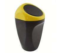FENIQG 1 Pezzo Mini Pattumiera Auto per MG ZS/ZS EV 2017-2023, Cestino Spazzatura con Coperchio a Molla, Contenitore Portatile per Porta Bicchieri,Yellow