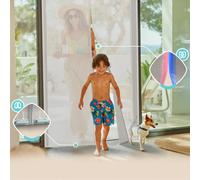Fenis Fiberglass Magnetic Screen Door black Window 100x150 cm