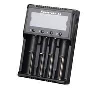 Fenix Are-A4 - Caricatore intelligente multifunzione con 4 scomparti di ricarica e display, per batterie NI-MH/NI-Cd e AA AAA Mignon Micro