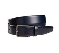 FENIX Cintura da Uomo, Cintura in Pelle Regolabile Verona, Misura da 85 cm a 115 cm, Elegante Finitura Gunmetal, 35 mm di larghezza, Cintura in pelle bovina, fatta a mano, Blu notte, 90