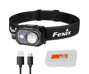 Fenix HL45R - Lampada frontale con zoom, 1000 lumen, ricaricabile USB-C, doppio combustibile, 3 batterie AAA, sensore gestuale, messa a fuoco regolabile con proiettore, faretto, luce rossa e organizer