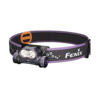 Fenix HM65R-T V2.0 Lampada frontale LED per trailrunning con max. 1.600 lumen di luce bianca e max. 800 lumen di luce bianca calda + SOS. Con batteria da 3.400 mAh + cavo di ricarica USB-C (Viola