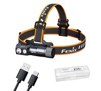 Fenix HM71R - Lampada frontale da 2700 lumen, super luminosa, con USB-C, ricaricabile, a forma di L, angolo retto di 90 gradi, grado industriale, con organizer LumenTac