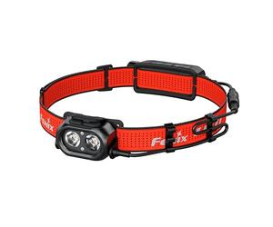 Fenix HP12R-T - Lampada frontale ricaricabile per corsa e esterni, 1300 lumen, 200 m, 310 ore massime, luce bianca fredda + fascio bianco caldo, vano batteria posteriore con spia rossa, IP68, colore