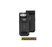 FENIX SW05R-Torcia ricaricabile per ispezione e sicurezza rossa nera | 150 lumen | 39 m | 49 ore max | Luce bianca a 3 livelli | Luce rossa da 10 lumen | Testa rotante a 200 gradi | IPX6