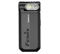 fenix SW05R-UV, corpo nero | LED bianchi e UV | Torcia ricaricabile per ispezione e sicurezza | 150 lumen | 39 m | 49 ore max | 3 livelli di luce bianca | Luce UV da 1500 mW | Testa rotante a 200
