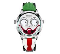 FENKOO JOKER Orologio da uomo Luxury Fun Clown Orologi da uomo Moda impermeabile da polso da uomo Relogio Masculino (Colore : Bianco)