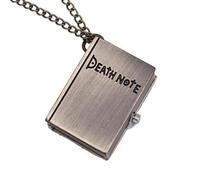 FENKOO Orologio da tasca al quarzo unisex retrò Death Note a forma di libro con catena (bronzo), Vintage