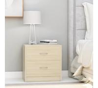 FENLAX Comodino Multiuso Armadietto Laterale 2 pz Tavolino da Letto Stand per Telefono Tavolini da Divano Mobile per Camera da Letto Design Tendenza e Pratico Rovere Sonoma 40x30x40 cm