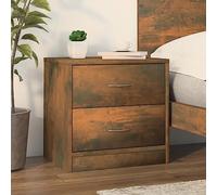 FENLAX Comodino Multiuso Armadietto Laterale Tavolino da Letto Stand per Telefono Tavolini da Divano Mobile per Camera da Letto Design Tendenza e Pratico Rovere Fumo 40x30x40 cm