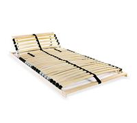 FENLAX Struttura del Letto Rete a Doghe 7 Zone di Comfort Base del Letto in Legno Mobili per Camera da Letto Design Contemporaneo Marrone 195x90x9 cm