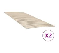 FENLAX Struttura del Letto Rete a Doghe in Legno 2 pz Letti a Piattaforma Mobili per Camera da Letto Design Contemporaneo Marrone 200x90 cm