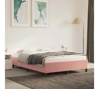 FENLAX Telaio del Letto Base del Letto Velluto Giroletto Moderno Letti a Piattaforma Mobili per Camera da Letto Design Elegante e Senza Tempo Rosa 193x143x35 cm