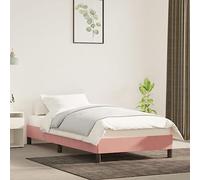 FENLAX Telaio del Letto Base del Letto Velluto Giroletto Moderno Letti a Piattaforma Mobili per Camera da Letto Design Elegante e Senza Tempo Rosa 203x103x25 cm