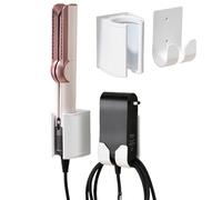 Fenmaru Supporto da parete per Dyson Airstrait HT01, supporto per piastra per capelli Dyson Airstraight/Dyson Airwrap styler, supporto da parete organizzatore multifunzionale