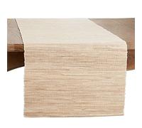 Fennco Styles Runner da tavola in giacinto d'acqua con texture chic intrecciata, 45,7 x 182,9 cm (larghezza x lunghezza), tovaglia naturale per decorare la casa, tavolo da pranzo, banchetti, vacanze