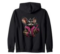 Fennec - Bicchiere da Vino alla Moda con Volpe Felpa con Cappuccio