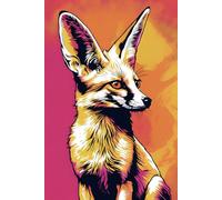 Fennec Fox Book: 108 Lined Page Notebook With Fennec Fox Graphic On Every Page, Journal, Diary, Artistic, Popart, Fun, 6x9 Inches