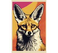 Fennec Fox Gift: 108 Lined Page Notebook With Fennec Fox Graphic On Every Page, Journal, Diary, Artistic, Popart, Fun, 6x9 Inches