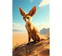 Fennec Fox In The Desert: a DOT GRID notebook for self-expression