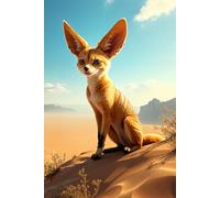 Fennec Fox In The Desert: a LINED notebook for self-expression
