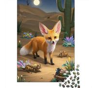 Fennec Fox Jigsaw for Adults 1000Pc Brainteasing Games Gift Giving High- Difficulty 1000pcs (75x50cm)