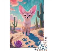 Fennec Fox Jigsaw for Adults 1000Pc Brainteasing Puzzle Education Gift Giving High- Difficulty 1000pcs (75x50cm)