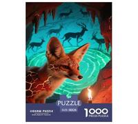 Fennec Fox Jigsaw Puzzle Impossible 1000Pcs Decorazione Per La Casa. Giochi Rilassamento E Intelligence Per Adulti E Bambini Da 12 Anni 38x26cm/1000pcs